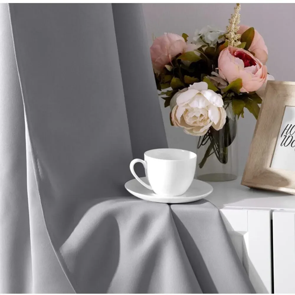 HOMEIDEAS Blackout Curtains For Bedroom 52 X 63 Inch Length 2 Panels Set